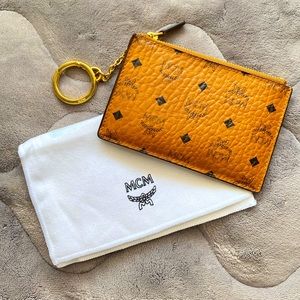 LIKE NEW - MCM Visetos Key Pouch with Chain